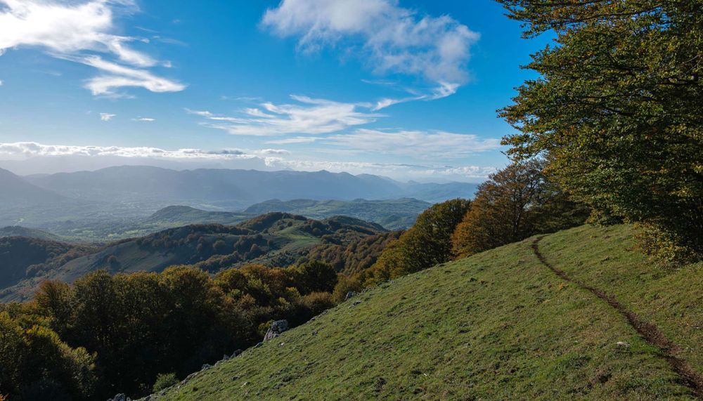 Vista panoramica con sentiero